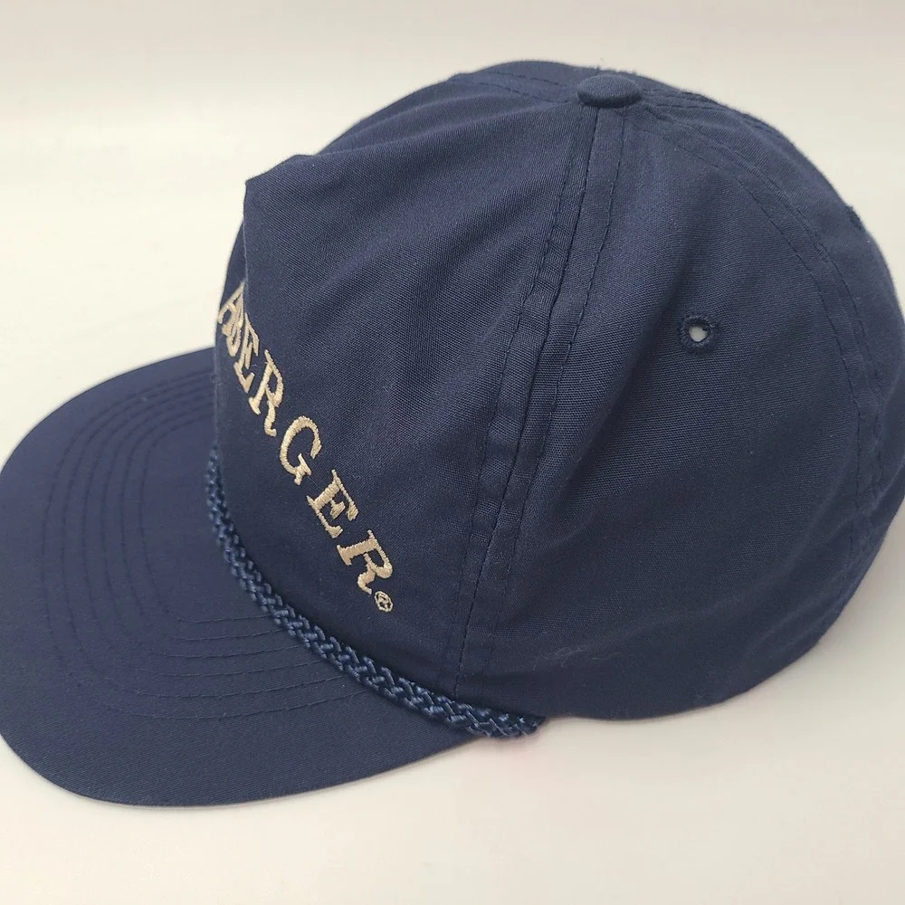 Vintage Longaberger Hat Strapback (Fits Small) Otto Blue Rope Basket Company Men